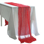 Gauze Cheesecloth 10ft Table Runner Red - Rustic Boho Style - Bell Racket Store