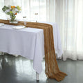 Gauze Cheesecloth 10ft Table Runner Taupe - Rustic Boho Style