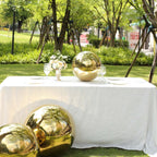 Gazing Globe Mirror Ball Reflective Hollow Stainless Steel Gold Sphere - Decorative Garden Display Piece 16" - Bell Racket Store