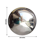 Gazing Globe Mirror Ball Reflective Hollow Stainless Steel Silver Sphere - Decorative Garden Accent Piece 20" - Bell Racket Store