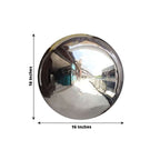 Gazing Globe Mirror Ball Reflective Hollow Stainless Steel Silver Sphere - Decorative Garden Display Piece 16" - Bell Racket Store