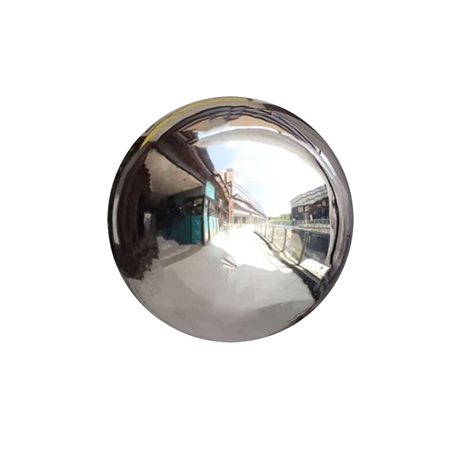 Gazing Globe Mirror Ball Reflective Hollow Stainless Steel Silver Sphere - Decorative Garden Display Piece 16" - Bell Racket Store