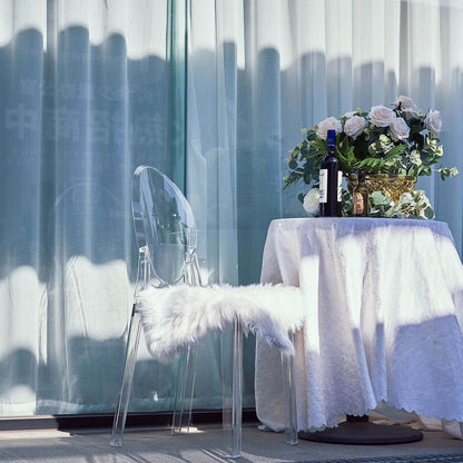 Acrylic Ghost Chair with Oval Back for Banquet Use Clear - Sleek Transparent Armless Accent Chair for Weddings & Gatherings