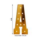 Giant LED Marquee Light Up Letter "A", Gold 4ft Pre - Cut Foam Board with 10 Warm White Battery Operated LEDs, Glue Gun and Sticks - Bell Racket Store