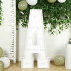 Giant LED Marquee Light Up Letter "A", White 4ft Pre - Cut Foam Board with 10 Warm White Battery Operated LEDs, Glue Gun and Sticks - Bell Racket Store