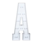 Giant LED Marquee Light Up Letter "A", White 4ft Pre - Cut Foam Board with 10 Warm White Battery Operated LEDs, Glue Gun and Sticks - Bell Racket Store