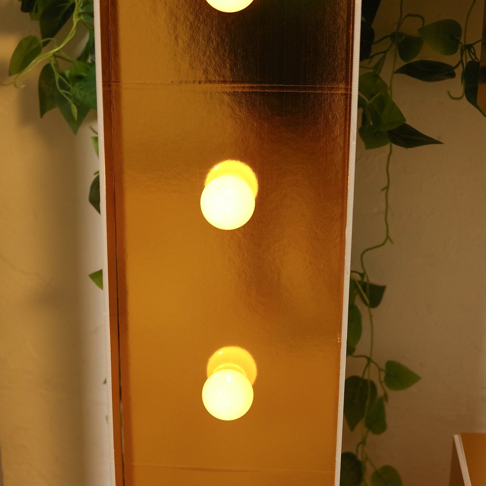 Giant LED Marquee Light Up Letter "C", Gold 4ft Pre - Cut Foam Board with 10 Warm White Battery Operated LEDs, Glue Gun and Sticks - Bell Racket Store