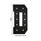 Giant LED Marquee Light Up Letter "D", Black 4ft Pre - Cut Foam Board with 10 Warm White Battery Operated LEDs, Glue Gun and Sticks - Bell Racket Store