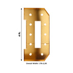 Giant LED Marquee Light Up Letter "D", Gold 4ft Pre - Cut Foam Board with 10 Warm White Battery Operated LEDs, Glue Gun and Sticks - Bell Racket Store