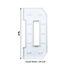 Giant LED Marquee Light Up Letter "D", White 4ft Pre - Cut Foam Board with 10 Warm White Battery Operated LEDs, Glue Gun and Sticks - Bell Racket Store