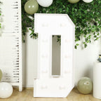 Giant LED Marquee Light Up Letter "D", White 4ft Pre - Cut Foam Board with 10 Warm White Battery Operated LEDs, Glue Gun and Sticks - Bell Racket Store