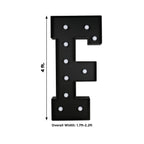 Giant LED Marquee Light Up Letter "F", Black 4ft Pre - Cut Foam Board with 10 Warm White Battery Operated LEDs, Glue Gun and Sticks - Bell Racket Store
