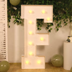 Giant LED Marquee Light Up Letter "F", White 4ft Pre - Cut Foam Board with 10 Warm White Battery Operated LEDs, Glue Gun and Sticks - Bell Racket Store