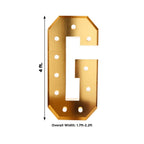 Giant LED Marquee Light Up Letter "G", Gold 4ft Pre - Cut Foam Board with 10 Warm White Battery Operated LEDs, Glue Gun and Sticks - Bell Racket Store