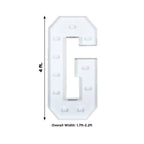 Giant LED Marquee Light Up Letter "G", White 4ft Pre - Cut Foam Board with 10 Warm White Battery Operated LEDs, Glue Gun and Sticks - Bell Racket Store