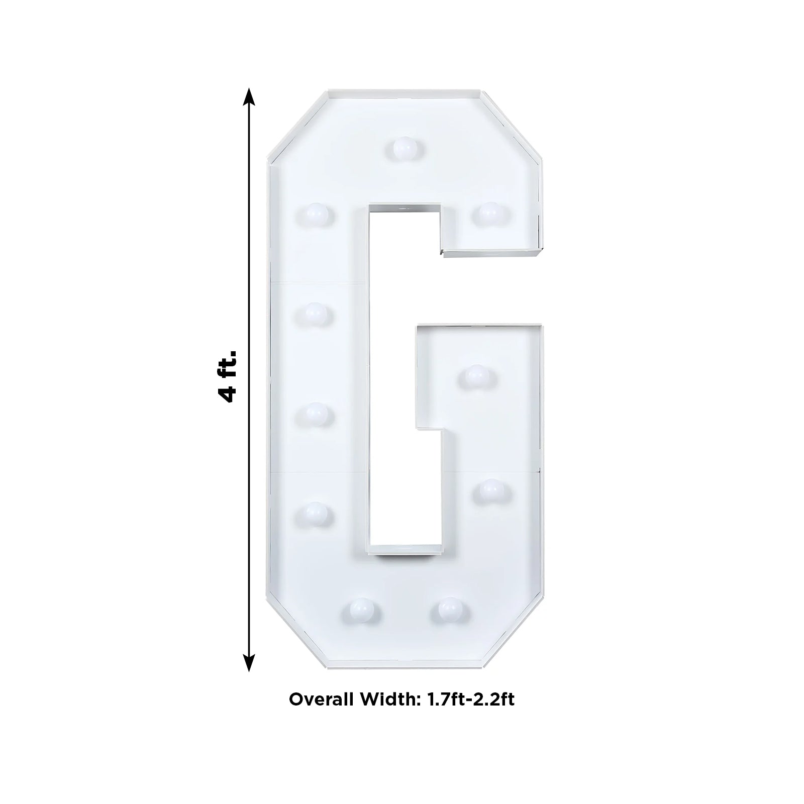 Giant LED Marquee Light Up Letter "G", White 4ft Pre - Cut Foam Board with 10 Warm White Battery Operated LEDs, Glue Gun and Sticks - Bell Racket Store