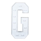 Giant LED Marquee Light Up Letter "G", White 4ft Pre - Cut Foam Board with 10 Warm White Battery Operated LEDs, Glue Gun and Sticks - Bell Racket Store