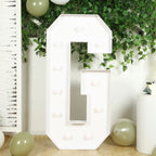 Giant LED Marquee Light Up Letter "G", White 4ft Pre - Cut Foam Board with 10 Warm White Battery Operated LEDs, Glue Gun and Sticks - Bell Racket Store