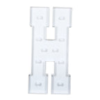Giant LED Marquee Light Up Letter "H", White 4ft Pre - Cut Foam Board with 10 Warm White Battery Operated LEDs, Glue Gun and Sticks - Bell Racket Store