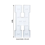 Giant LED Marquee Light Up Letter "H", White 4ft Pre - Cut Foam Board with 10 Warm White Battery Operated LEDs, Glue Gun and Sticks - Bell Racket Store