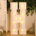 Giant LED Marquee Light Up Letter "H", White 4ft Pre - Cut Foam Board with 10 Warm White Battery Operated LEDs, Glue Gun and Sticks - Bell Racket Store