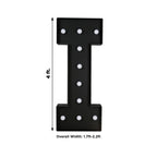 Giant LED Marquee Light Up Letter "I", Black 4ft Pre - Cut Foam Board with 10 Warm White Battery Operated LEDs, Glue Gun and Sticks - Bell Racket Store