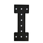 Giant LED Marquee Light Up Letter "I", Black 4ft Pre - Cut Foam Board with 10 Warm White Battery Operated LEDs, Glue Gun and Sticks - Bell Racket Store