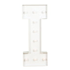 Giant LED Marquee Light Up Letter "I", White 4ft Pre - Cut Foam Board with 10 Warm White Battery Operated LEDs, Glue Gun and Sticks - Bell Racket Store