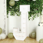 Giant LED Marquee Light Up Letter "J", White 4ft Pre - Cut Foam Board with 10 Warm White Battery Operated LEDs, Glue Gun and Sticks - Bell Racket Store