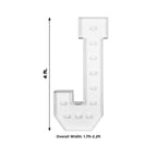 Giant LED Marquee Light Up Letter "J", White 4ft Pre - Cut Foam Board with 10 Warm White Battery Operated LEDs, Glue Gun and Sticks - Bell Racket Store