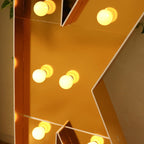 Giant LED Marquee Light Up Letter "K", Gold 4ft Pre - Cut Foam Board with 10 Warm White Battery Operated LEDs, Glue Gun and Sticks - Bell Racket Store