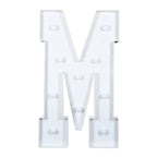 Giant LED Marquee Light Up Letter "M", White 4ft Pre - Cut Foam Board with 10 Warm White Battery Operated LEDs, Glue Gun and Sticks - Bell Racket Store