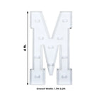 Giant LED Marquee Light Up Letter "M", White 4ft Pre - Cut Foam Board with 10 Warm White Battery Operated LEDs, Glue Gun and Sticks - Bell Racket Store