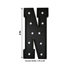 Giant LED Marquee Light Up Letter "N", Black 4ft Pre - Cut Foam Board with 10 Warm White Battery Operated LEDs, Glue Gun and Sticks - Bell Racket Store