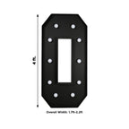 Giant LED Marquee Light Up Letter "O", Black 4ft Pre - Cut Foam Board with 10 Warm White Battery Operated LEDs, Glue Gun and Sticks - Bell Racket Store