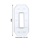 Giant LED Marquee Light Up Letter "O", White 4ft Pre - Cut Foam Board with 10 Warm White Battery Operated LEDs, Glue Gun and Sticks - Bell Racket Store