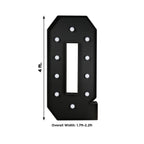 Giant LED Marquee Light Up Letter "Q", Black 4ft Pre - Cut Foam Board with 10 Warm White Battery Operated LEDs, Glue Gun and Sticks - Bell Racket Store