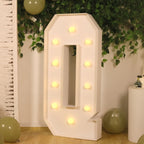 Giant LED Marquee Light Up Letter "Q", White 4ft Pre - Cut Foam Board with 10 Warm White Battery Operated LEDs, Glue Gun and Sticks - Bell Racket Store