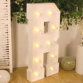Giant LED Marquee Light Up Letter "R", White 4ft Pre - Cut Foam Board with 10 Warm White Battery Operated LEDs, Glue Gun and Sticks - Bell Racket Store