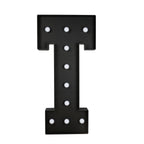 Giant LED Marquee Light Up Letter "T", Black 4ft Pre - Cut Foam Board with 10 Warm White Battery Operated LEDs, Glue Gun and Sticks - Bell Racket Store
