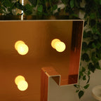 Giant LED Marquee Light Up Letter "T", Gold 4ft Pre - Cut Foam Board with 10 Warm White Battery Operated LEDs, Glue Gun and Sticks - Bell Racket Store