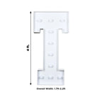 Giant LED Marquee Light Up Letter "T", White 4ft Pre - Cut Foam Board with 10 Warm White Battery Operated LEDs, Glue Gun and Sticks - Bell Racket Store