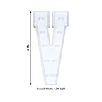 Giant LED Marquee Light Up Letter "V", White 4ft Pre - Cut Foam Board with 10 Warm White Battery Operated LEDs, Glue Gun and Sticks - Bell Racket Store