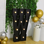 Giant LED Marquee Light Up Letter "W", Black 4ft Pre - Cut Foam Board with 10 Warm White Battery Operated LEDs, Glue Gun and Sticks - Bell Racket Store