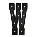 Giant LED Marquee Light Up Letter "W", Black 4ft Pre - Cut Foam Board with 10 Warm White Battery Operated LEDs, Glue Gun and Sticks - Bell Racket Store