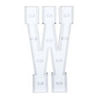Giant LED Marquee Light Up Letter "W", White 4ft Pre - Cut Foam Board with 10 Warm White Battery Operated LEDs, Glue Gun and Sticks - Bell Racket Store
