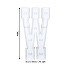 Giant LED Marquee Light Up Letter "W", White 4ft Pre - Cut Foam Board with 10 Warm White Battery Operated LEDs, Glue Gun and Sticks - Bell Racket Store