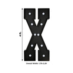 Giant LED Marquee Light Up Letter "X", Black 4ft Pre - Cut Foam Board with 10 Warm White Battery Operated LEDs, Glue Gun and Sticks - Bell Racket Store