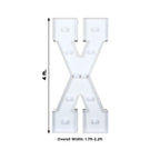 Giant LED Marquee Light Up Letter "X", White 4ft Pre - Cut Foam Board with 10 Warm White Battery Operated LEDs, Glue Gun and Sticks - Bell Racket Store