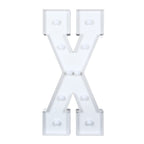 Giant LED Marquee Light Up Letter "X", White 4ft Pre - Cut Foam Board with 10 Warm White Battery Operated LEDs, Glue Gun and Sticks - Bell Racket Store
